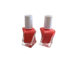 Essie Gel Couture 210 On The List Coral Pink Nail Polish Set of 2 0.46oz